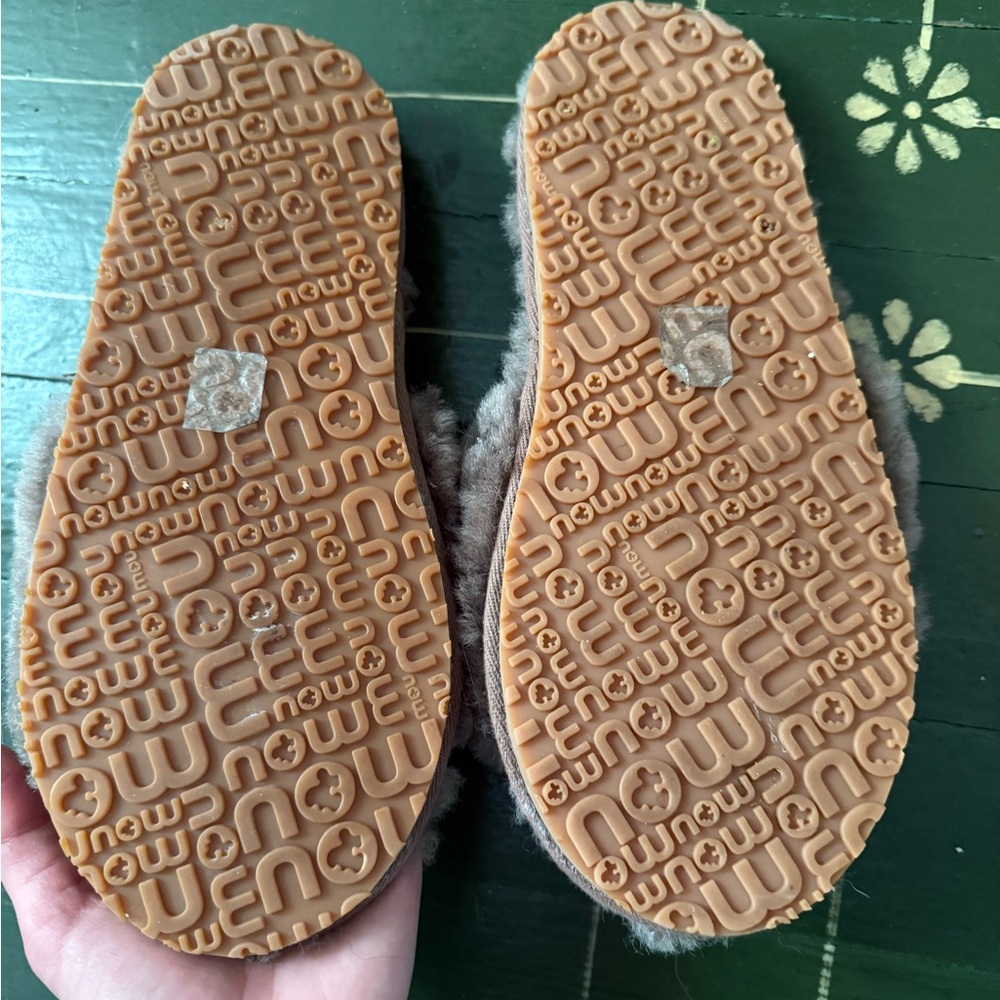 Mou Sheepskin Fur Slide Slipper in Elephant Grey - Picture 5 of 5